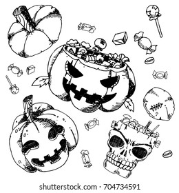 October Halloween vector design background
