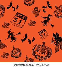 October Halloween vector icon design background
