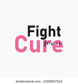 October lettering design with pink ribbon. Breast Cancer Awareness Month Campaign. For poster, banner and t-shirt. Illustration.