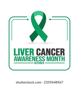 October is Liver Cancer Awareness Month background template use to background, banner, placard, card, and poster design. holiday concept with text inscription and standard color. vector illustration.