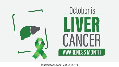 October is Liver Cancer Awareness Month campaign banner. Vector illustration.