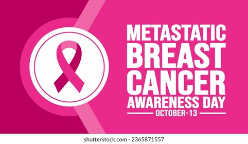 October is Metastatic Breast Cancer Awareness Day background template. Holiday concept. background, banner, placard, card, and poster design template with text inscription and standard color. vector.