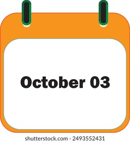 October Month Date 03 | Icon Design