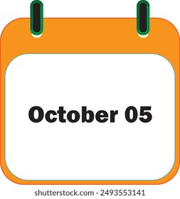 October Month Date 05 | Icon Design