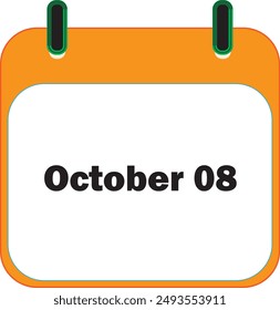 October Month Date 08 | Icon Design