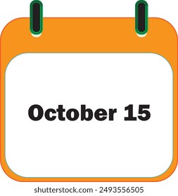 October Month Date 15 | Icon Design