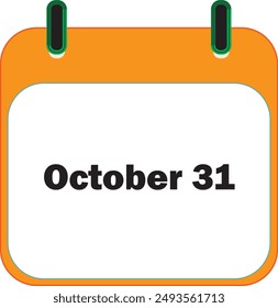 October Month Date 31 | Icon Design