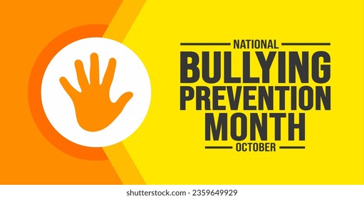 October is National Bullying Prevention Month background template use to background, banner, placard, card, and poster design. holiday concept with text inscription and standard color. vector