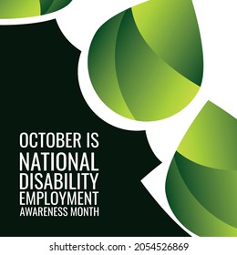 October Is National Disability Employment Awareness Month. Geometric Design Suitable For Greeting Card Poster And Bann