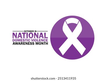 October Is National Domestic Violence Awareness Month wallpaper with shapes and typography, banner, card, poster, template. National Domestic Violence Awareness Month, background