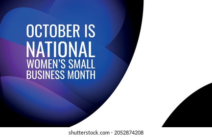 october is National Women’s Small Business Month. Geometric design suitable for greeting card poster and banner