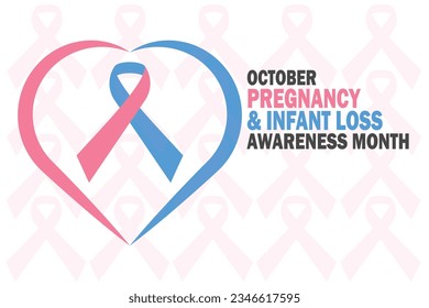 October Pregnancy and Infant Loss Awareness Month. Holiday concept. Template for background, banner, card, poster with text inscription. Vector illustration