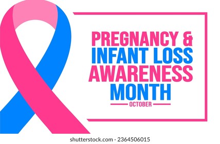 October is Pregnancy and Infant Loss Awareness Month background template. Holiday concept. background, banner, placard, card, and poster design template with text inscription and standard color.