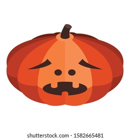 October pumpkin icon. Isometric of october pumpkin vector icon for web design isolated on white background