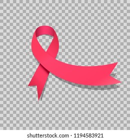 October, silky breast cancer awareness ribbon design for posters and banners