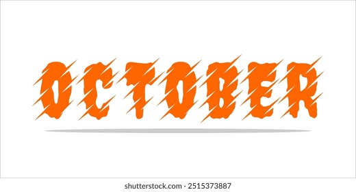October typography design, unique and cool vector design for your editing and printing needs