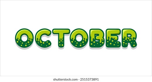 October typography design, unique and cool vector design for your editing and printing needs