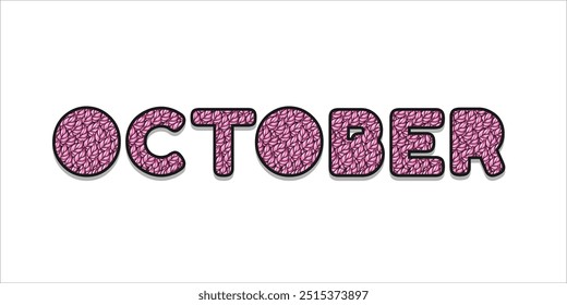 October typography design, unique and cool vector design for your editing and printing needs