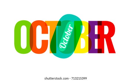 October Vector Background Stock Vector (Royalty Free) 713215399 ...