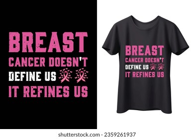 In October we wear pink - Breast cancer awareness Month T-shirt and apparel design. Vector print, typography, poster, emblem, festival.