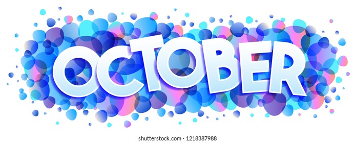 October word vector creative banner