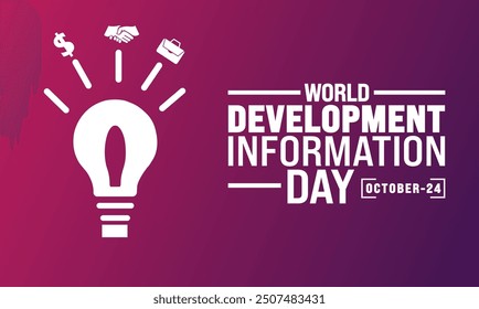 October is   world development information day celebrate . Holiday concept. Template  Suitable for greeting card ,background, banner, card, poster with text inscription. cities day illustration Vector