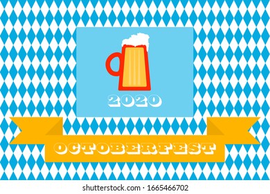 Octoberfest  2020 background - beer fest poster, banner, badge, invitation, card 