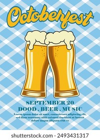 Octoberfest beer festival poster. vector illustration