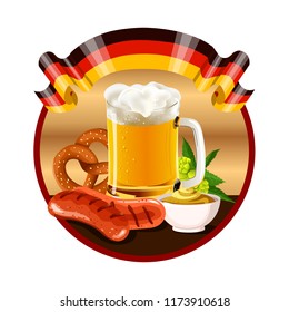 Octoberfest. Beer festival. Vector illustration.