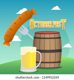 Octoberfest Cartoon Illustration