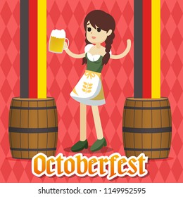Octoberfest Cartoon Illustration