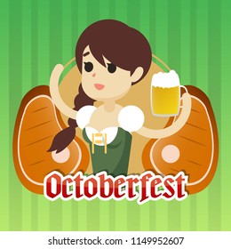 Octoberfest Cartoon Illustration