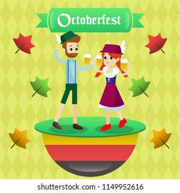 Octoberfest Cartoon Illustration