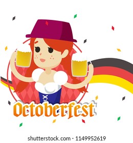 Octoberfest Cartoon Illustration