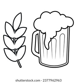 Octoberfest Celebration Festive Holiday Simple Vector Icon art 