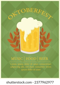 Octoberfest Celebration Festive Holiday Simple Vector Icon art 