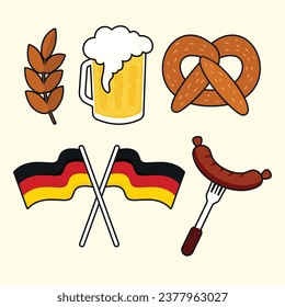 Octoberfest Celebration Festive Holiday Simple Vector Icon art 