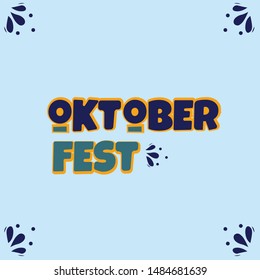 Octoberfest design template. Vector hand drawn illustrations. Greeting Beer festival card in vintage style. Autumn background.

