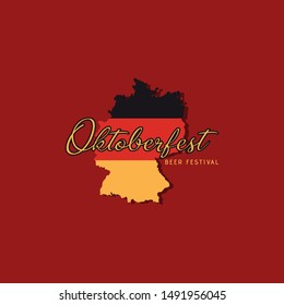 Octoberfest event party celebration illustration vector, elegant typography, beer festival, germany event