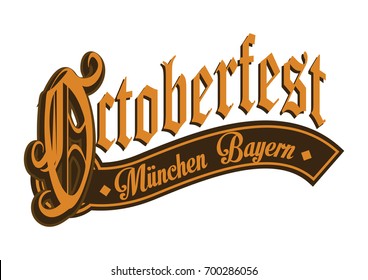 Octoberfest Gothic Calligraphic Hand Lettering.