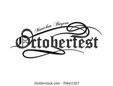 Octoberfest Gothic Calligraphic Hand Lettering.