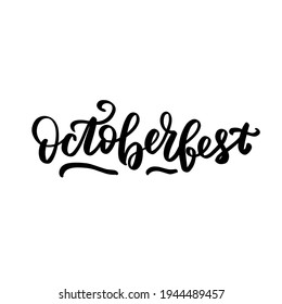 Octoberfest. Hand lettering brush calligrpahy logo. Hand lettering brush calligraphy.  typography for Octoberfest holidays greeting card, invitation, banner, postcard,