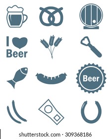 Octoberfest icons blue