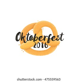 Octoberfest icons, logo, label. Watercolor style