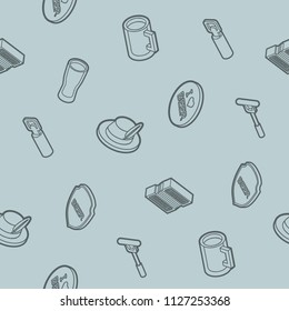 Octoberfest outline isometric pattern