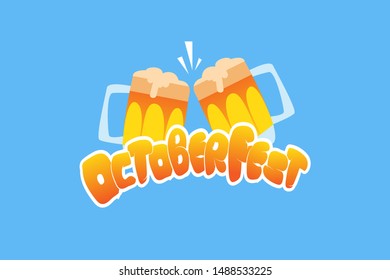 Octoberfest party vector illustration, Held annually in Munich, Germany.