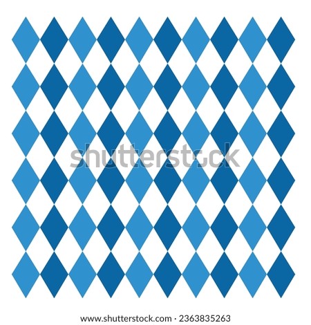 Octoberfest pattern. October munich fest background. Rhomb octoberfest blue ornament