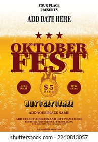 Octoberfest poster flzer social media post design