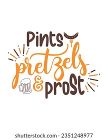 Octoberfest pretzels and prost svg design