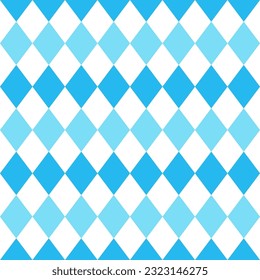 Octoberfest patrón sin fisuras con hombros azules. Textura de diamante Oktoberfest para papel de envoltura, mantel. Papel de pared tradicional de Alemania. Fondo bávaro. Ilustración de color del vector.